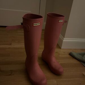 Pink tall Hunter Boots